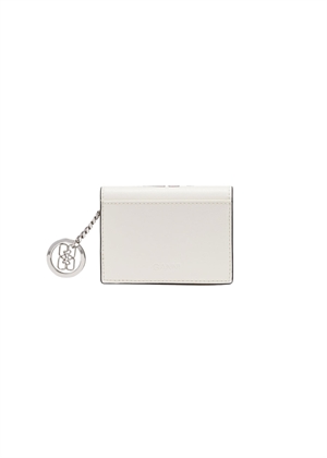 Cat Signature card holder with flap Egret A7039 Ganni 